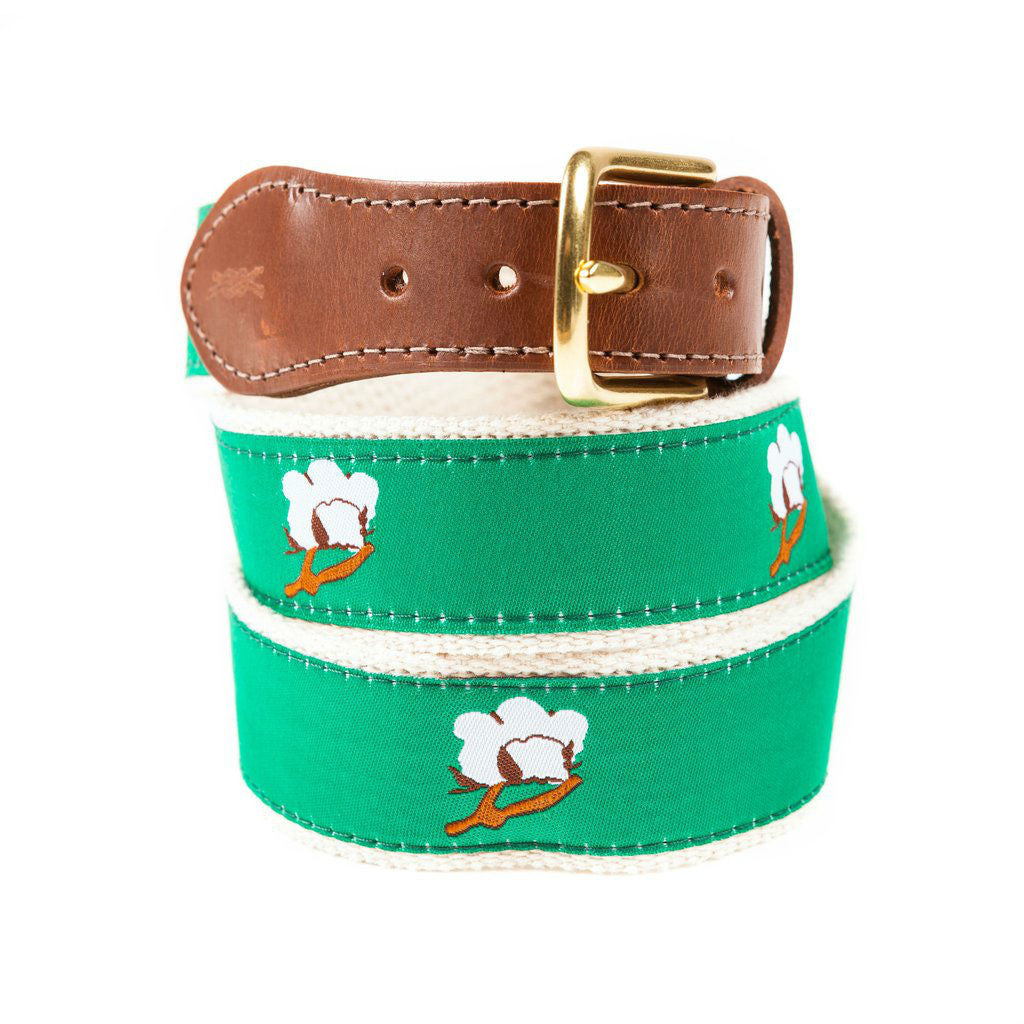 Cotton Boll Preppy Fabric Belt