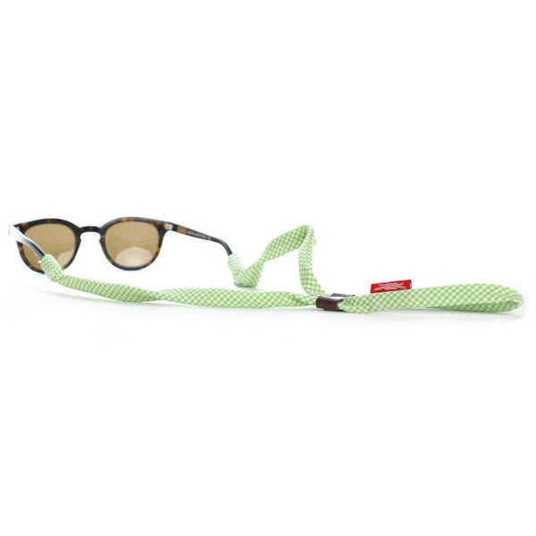 Green Gingham Sunglass Retainers, Made in USA