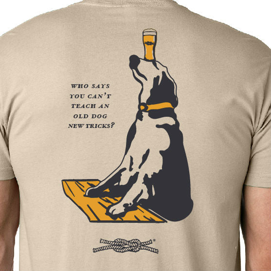 Old Dog New Tricks Preppy T-Shirt, Made in USA