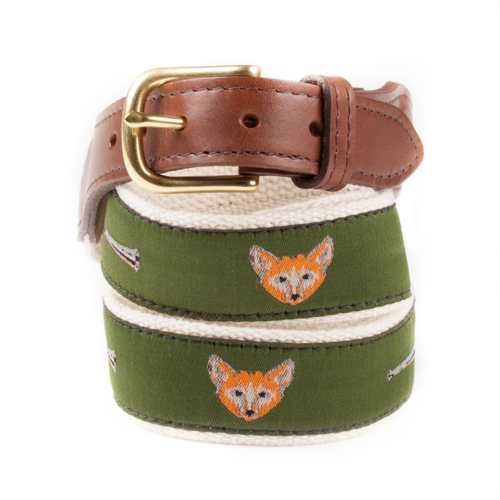 Fox and Horn Ribbon Hunting Belt