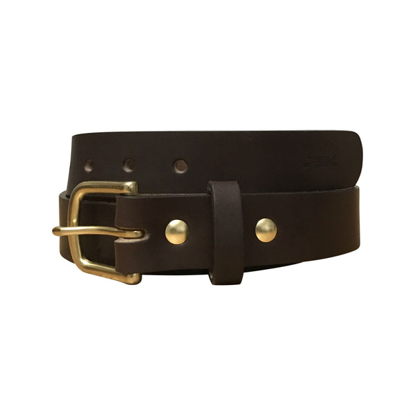 Leather Heritage Belt - Dark Brown