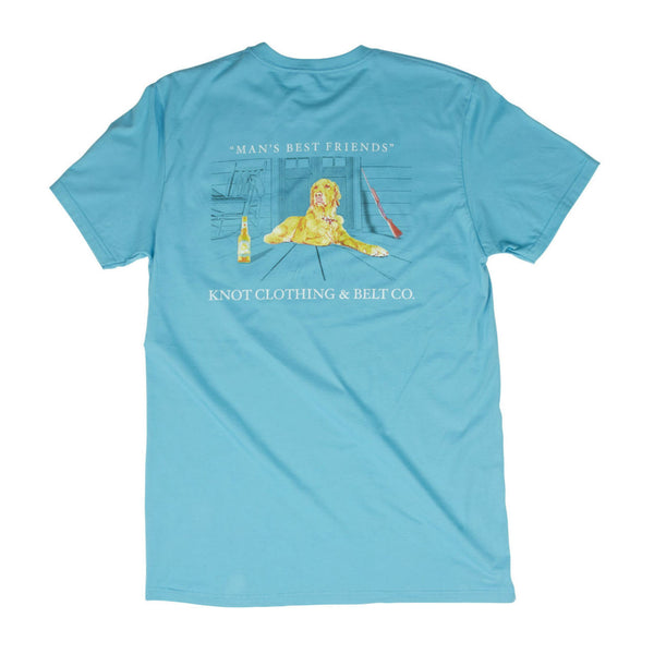 Man's Best Friends Pocket T-Shirt in Blue Back