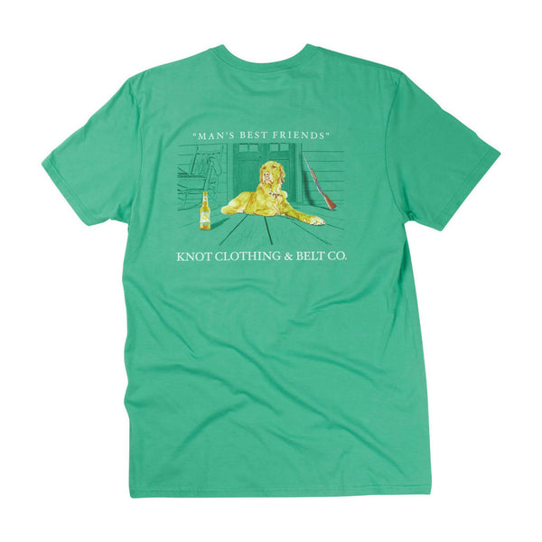 Man's Best Friends Pocket T-Shirt in Green Back