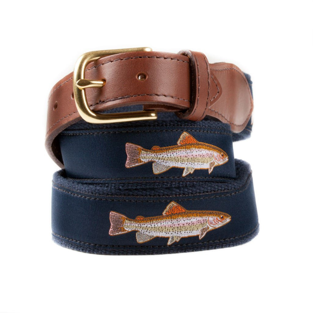 Rainbow Trout Ribbon Belt Made in USA