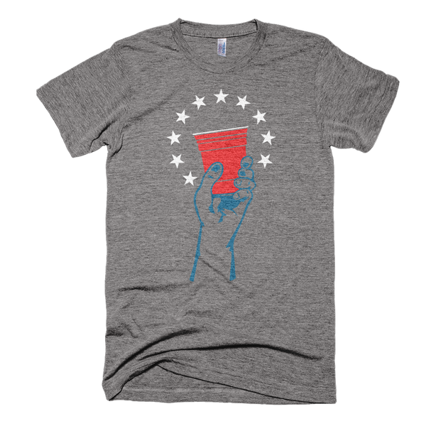 Raise Your Glass to America Classic T-Shirt in Gray